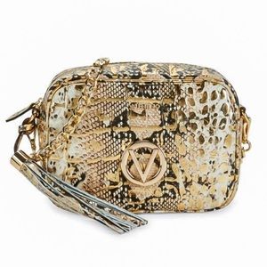 Mario Valentino Snakeskin leather mini handbag
